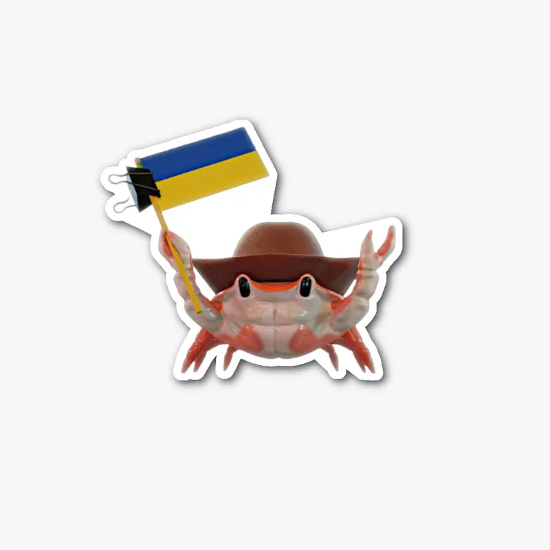 Yee Haw Crab Sticker